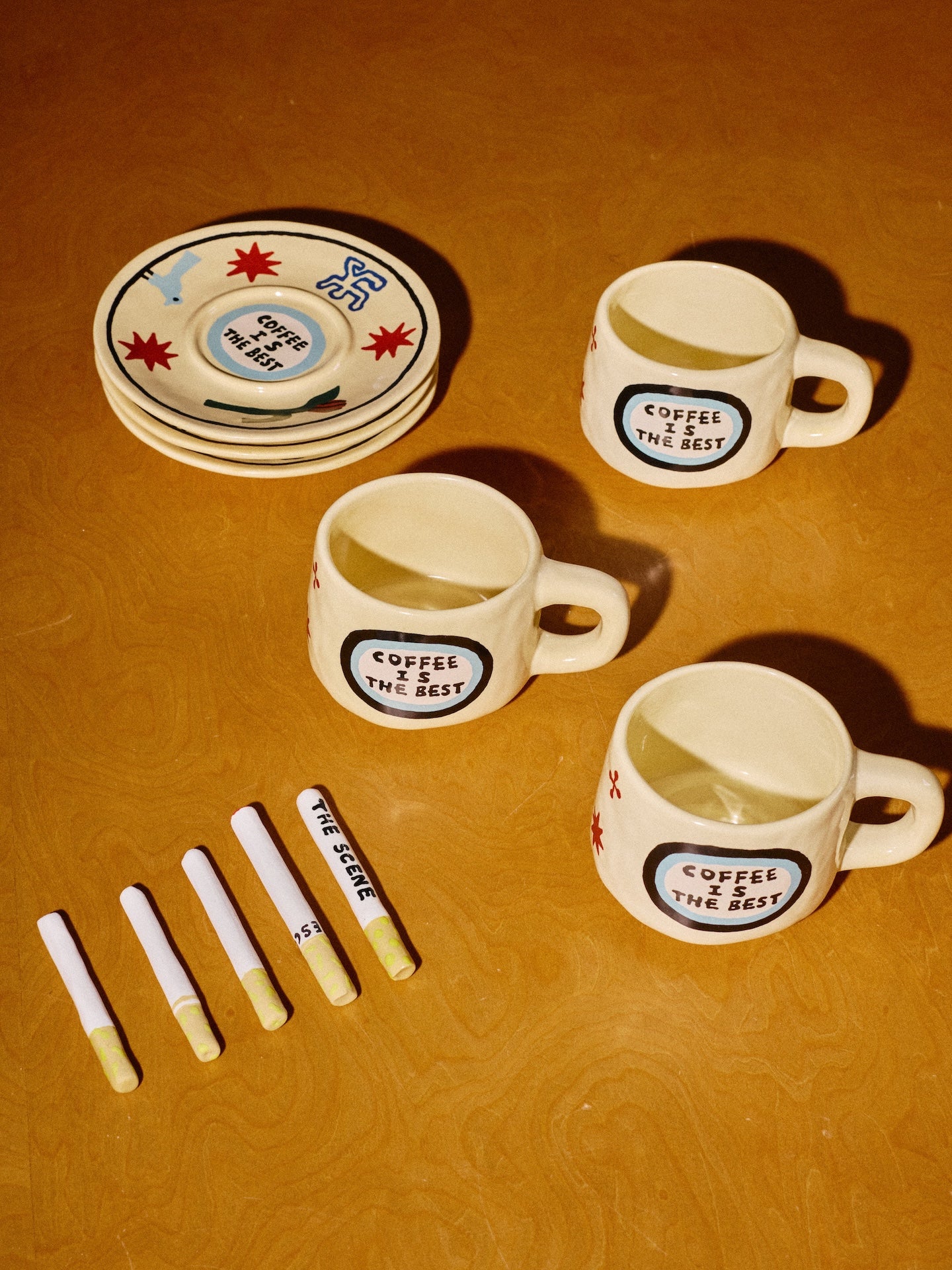 THE SCENE "Coffee is the best" Coffee cup and Saucer set
