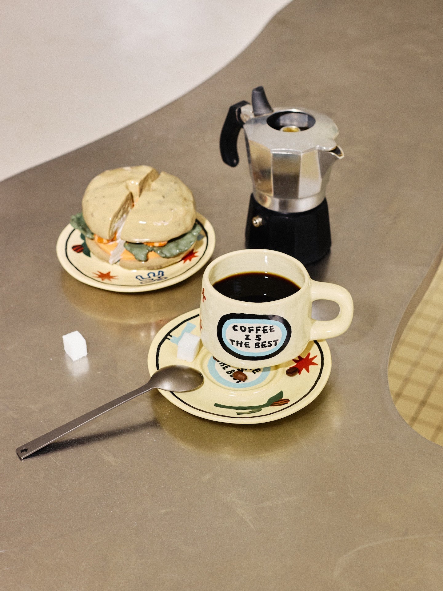 THE SCENE "Coffee is the best" Coffee cup and Saucer set