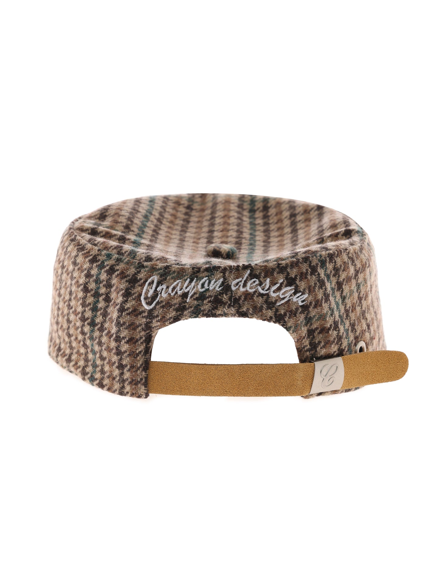 6CRAYON FLAT BRIMMED BASEBALL CAP-HOUNDSTOOTH
