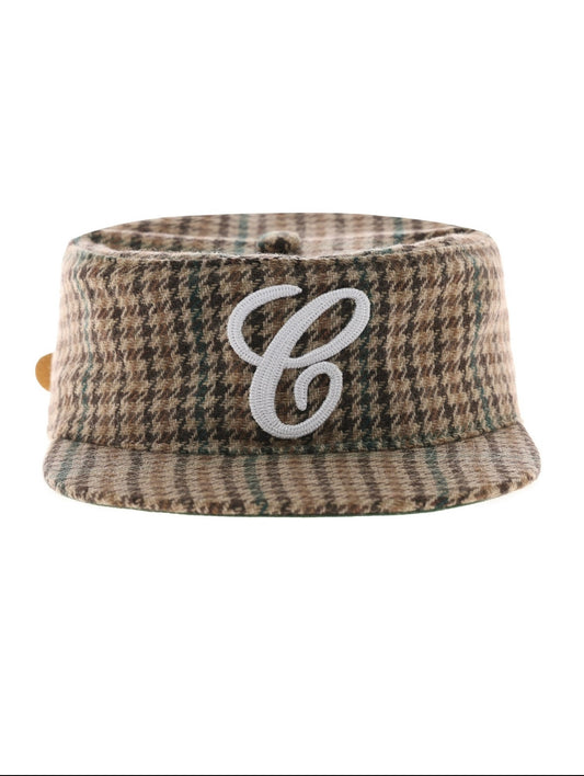 6CRAYON FLAT BRIMMED BASEBALL CAP-HOUNDSTOOTH