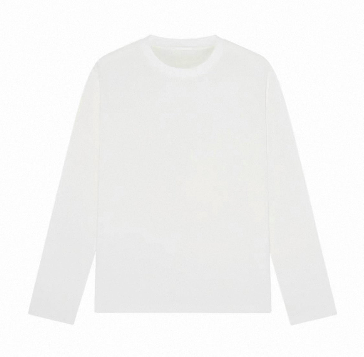 QINGWU Paper Yarn China-origin washed crew neck long-sleeve T-shirt