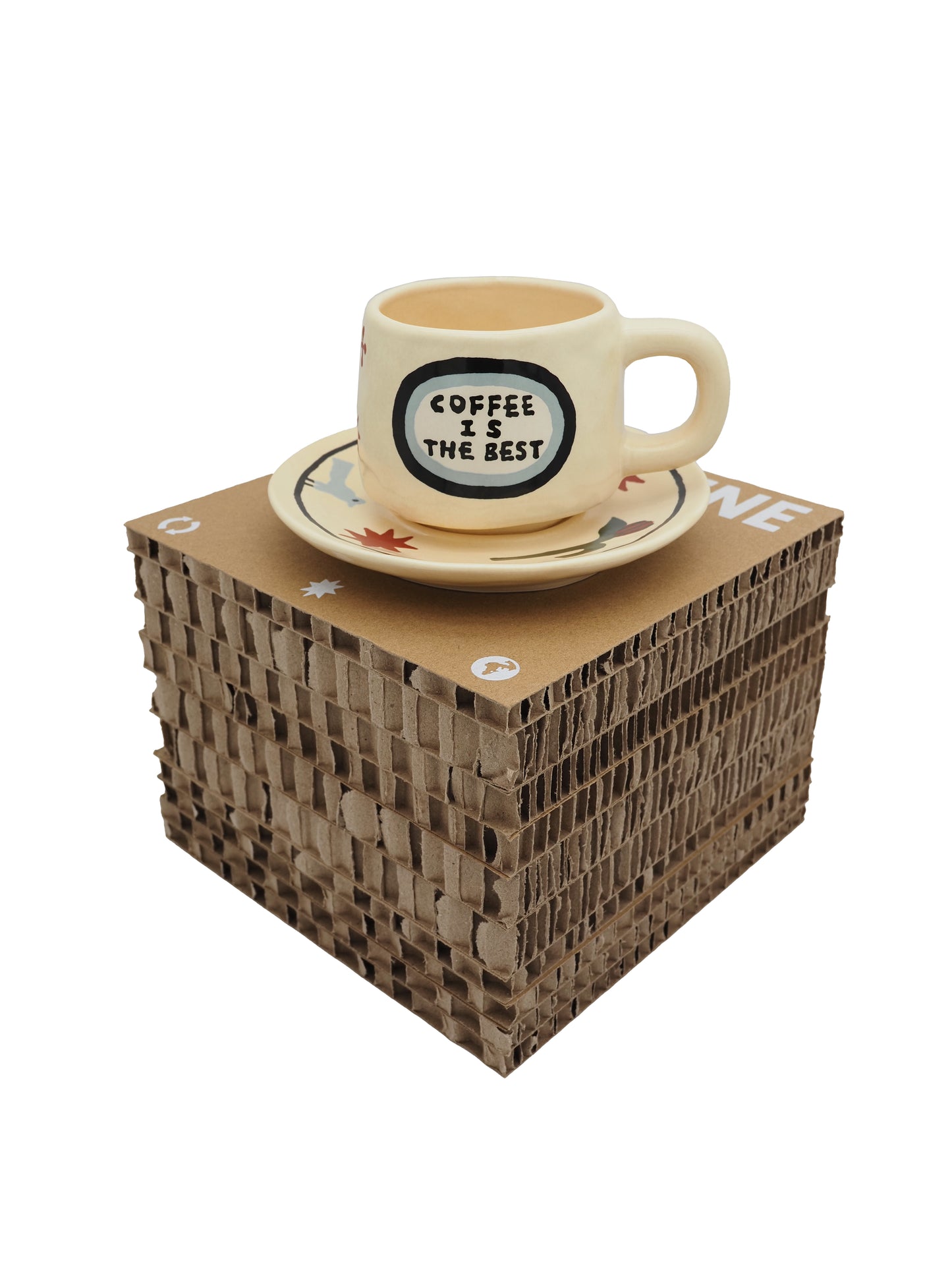 THE SCENE "Coffee is the best" Coffee cup and Saucer set