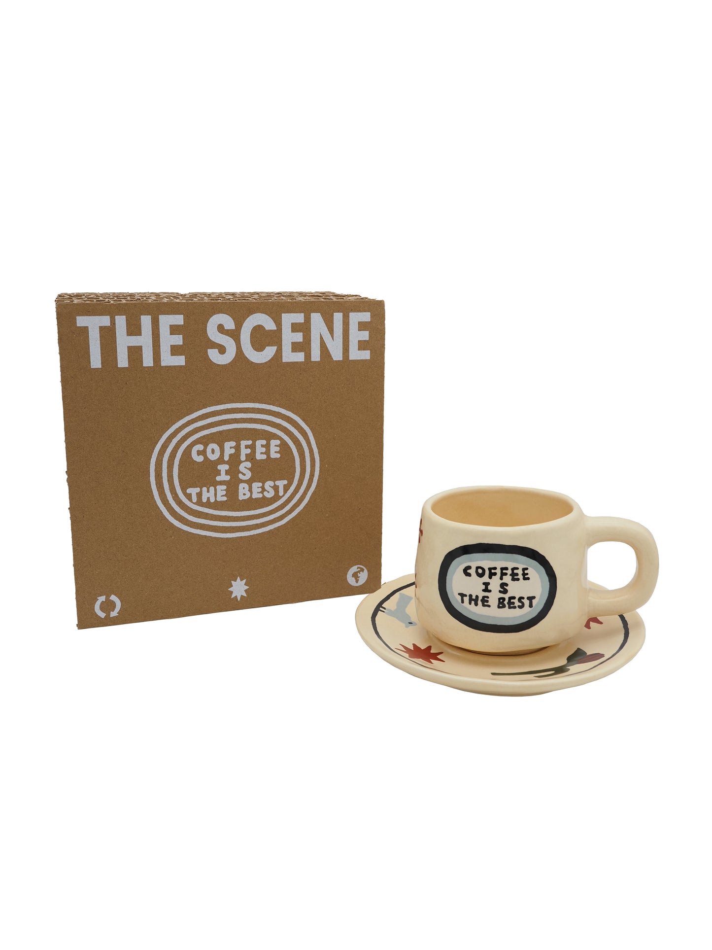 THE SCENE "Coffee is the best" Coffee cup and Saucer set