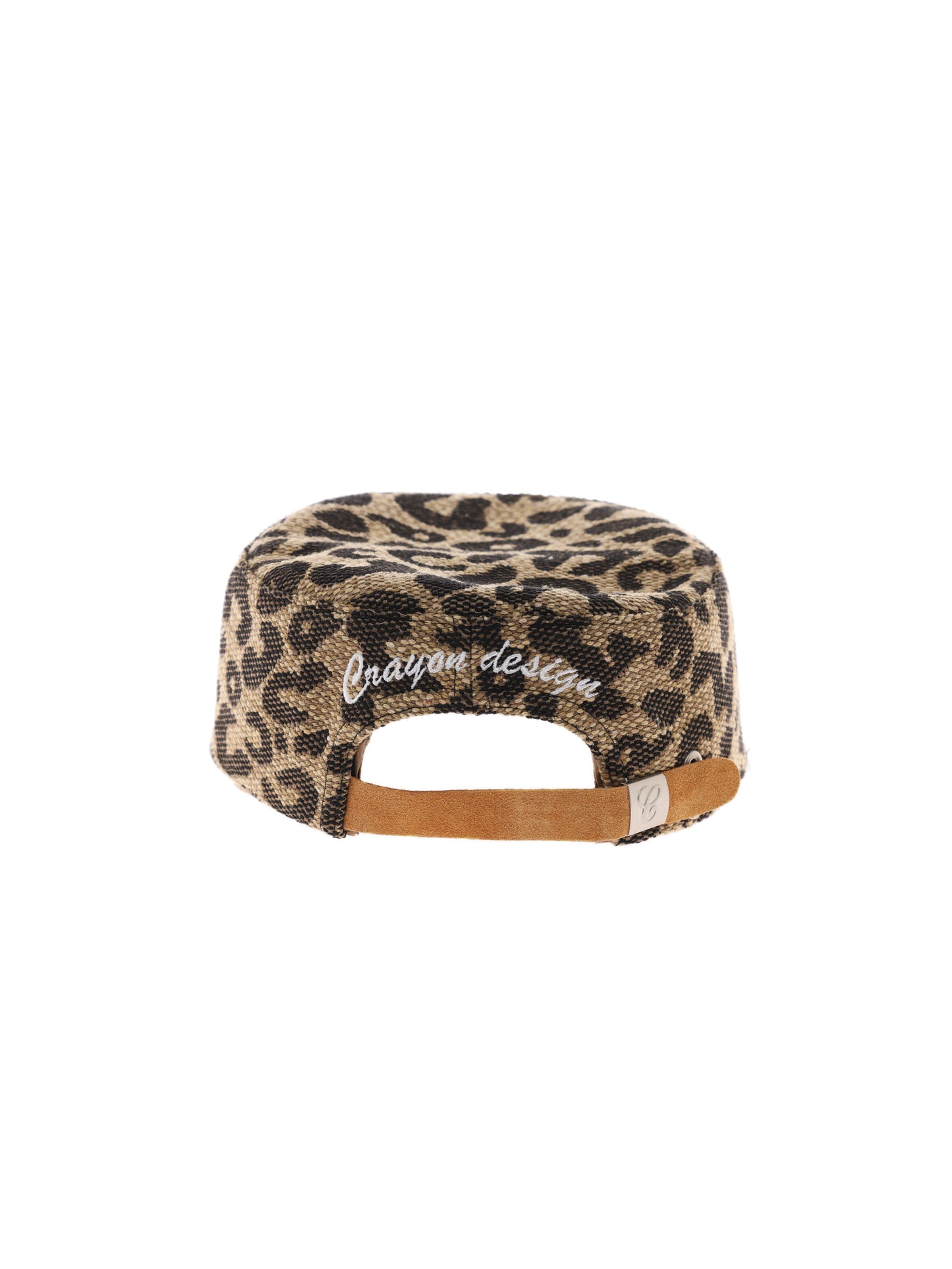 6CRAYON WEAVE LEOPARD PRINT BRIMMED BASEBALL CAP-Weave Leopard print