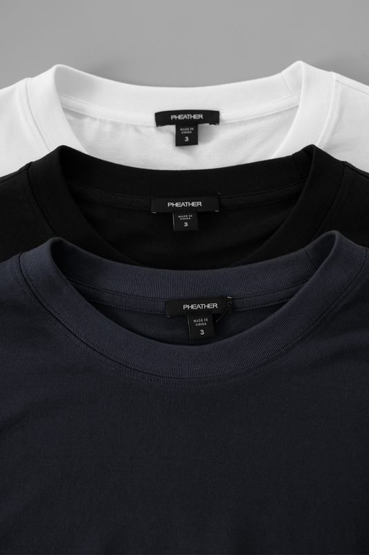 QINGWU Paper Yarn China-origin washed crew neck T-shirt