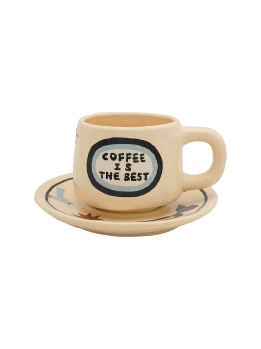 THE SCENE "Coffee is the best" Coffee cup and Saucer set