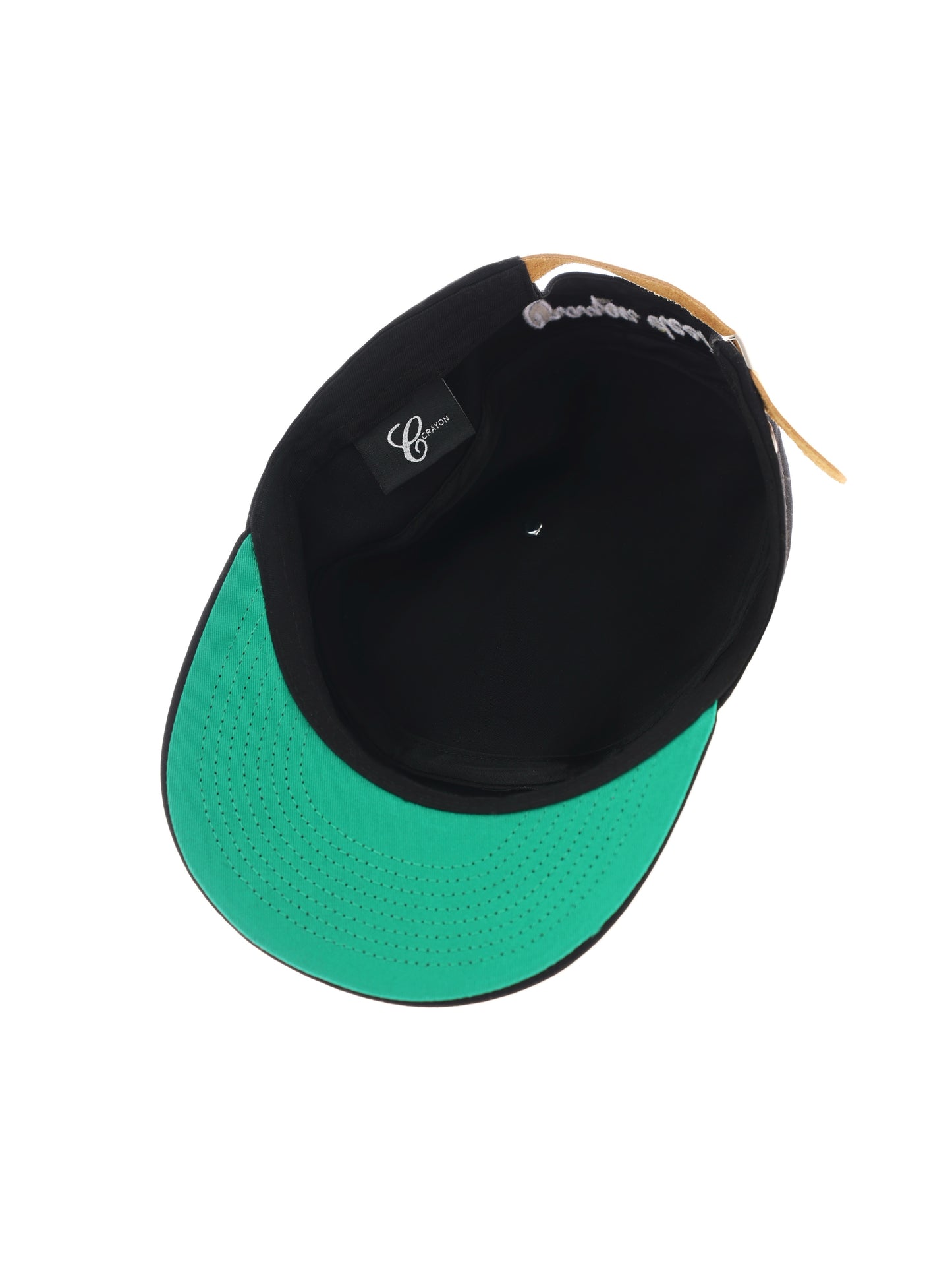 6CRAYON FLAT BRIMMED BASEBALL CAP-BLACK