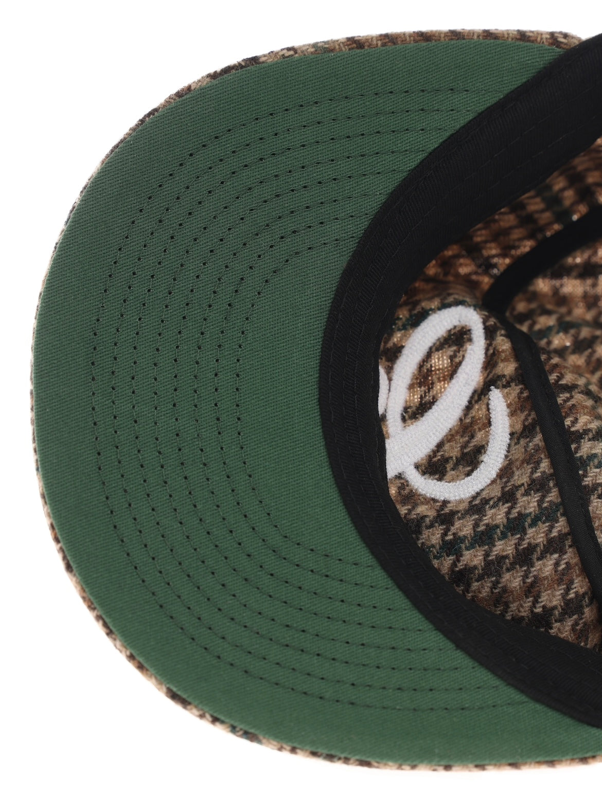 6CRAYON FLAT BRIMMED BASEBALL CAP-HOUNDSTOOTH